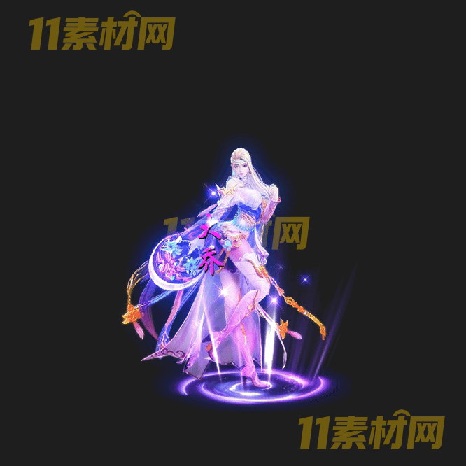 传奇三国人物光柱素材 动态高清PNG序列帧—GZ20260429-113