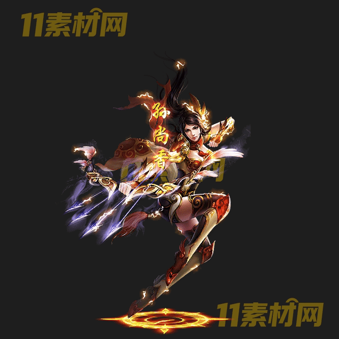 传奇三国人物光柱素材 动态高清PNG序列帧—GZ20260429-121