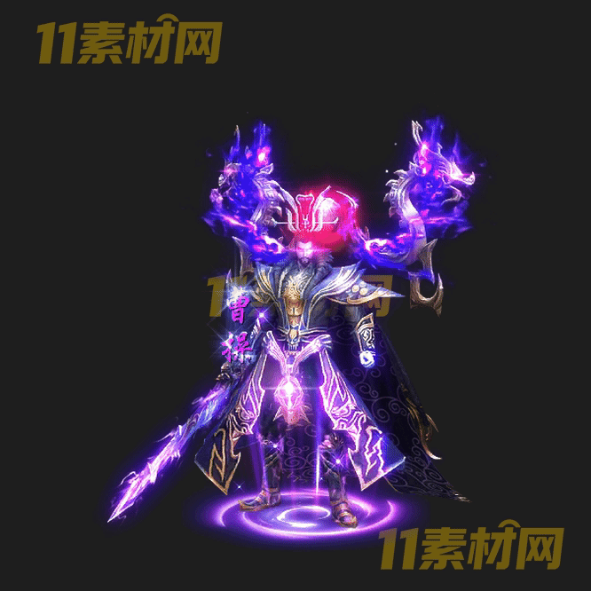 传奇三国人物光柱素材 动态高清PNG序列帧—GZ20260429-124