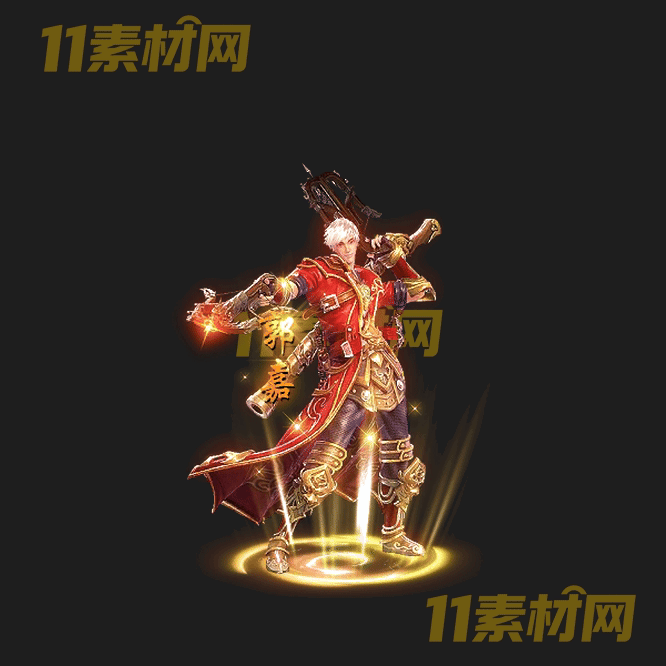 传奇三国人物光柱素材 动态高清PNG序列帧—GZ20260429-125