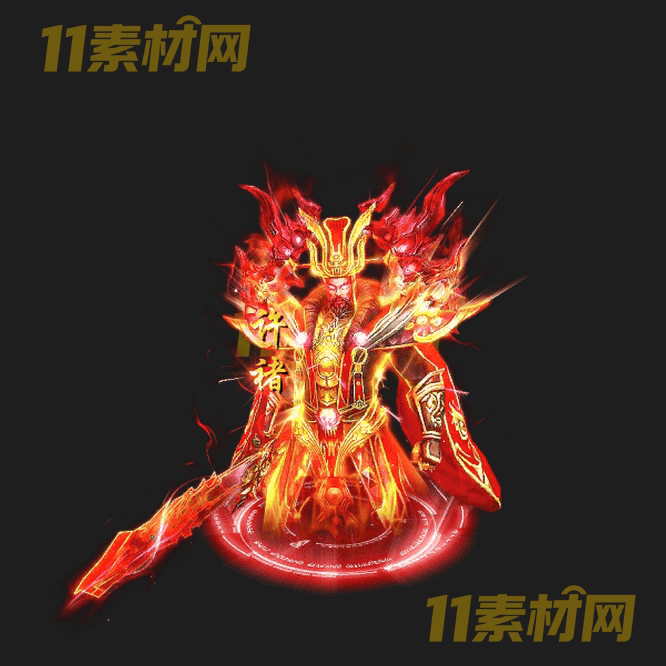 传奇三国人物光柱素材 动态高清PNG序列帧—GZ20260429-131