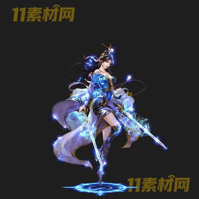 传奇三国人物光柱素材 动态高清PNG序列帧—GZ20260429-133