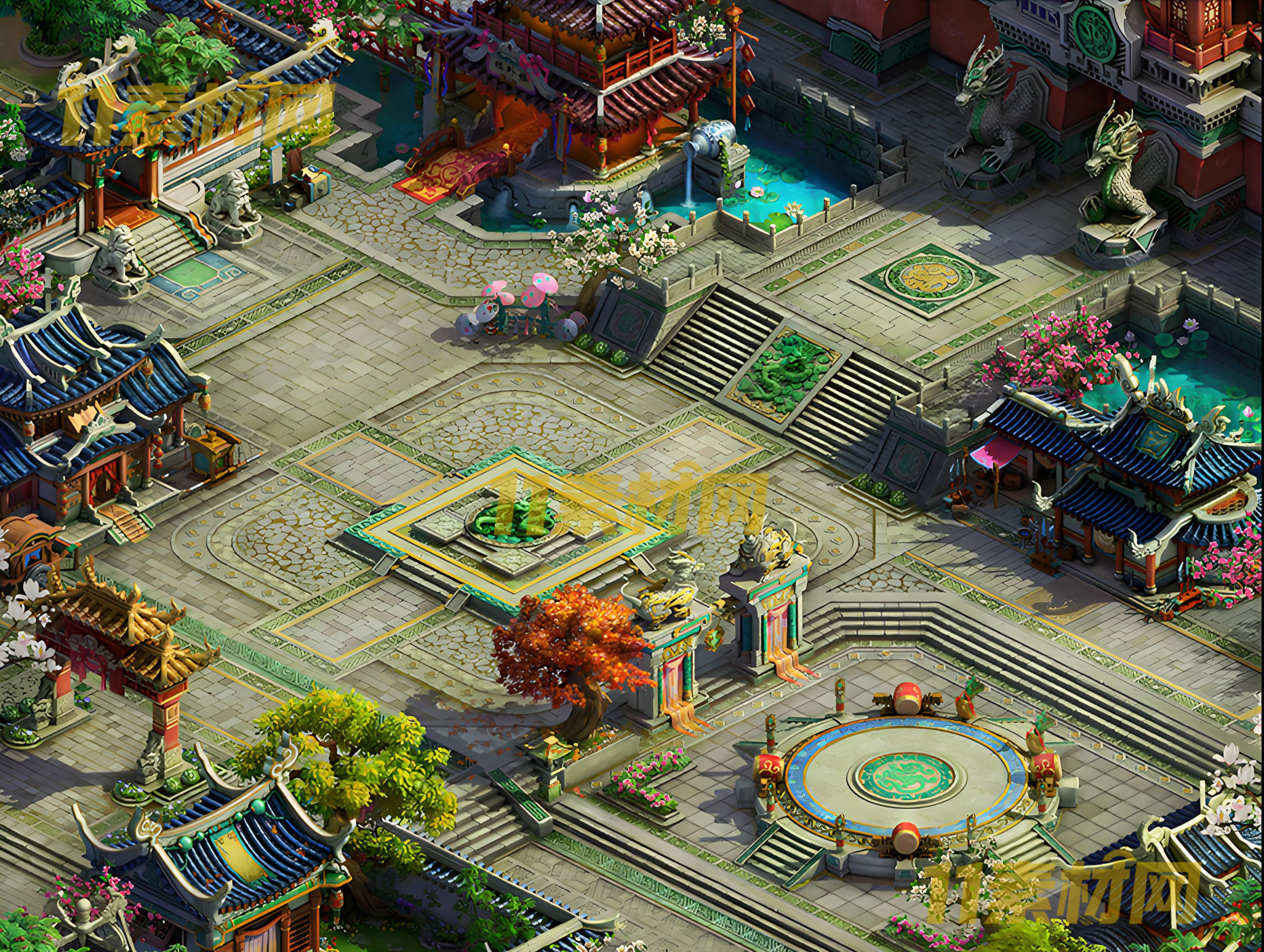 传奇真彩地图素材 繁华小镇 超清地图—DT20260401-10