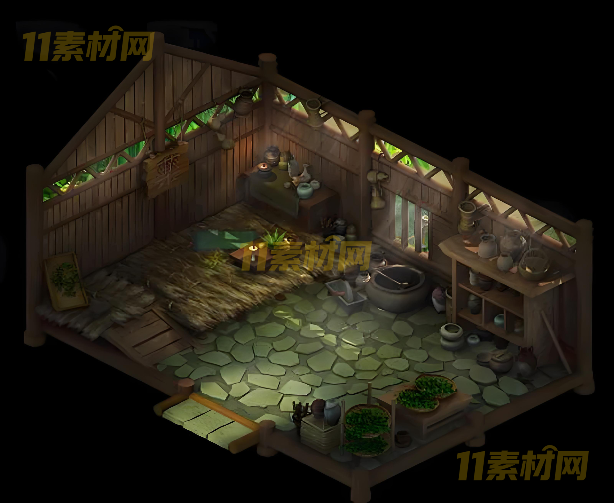 传奇真彩地图素材 晨曦的小农屋 超清地图—DT20260401-7