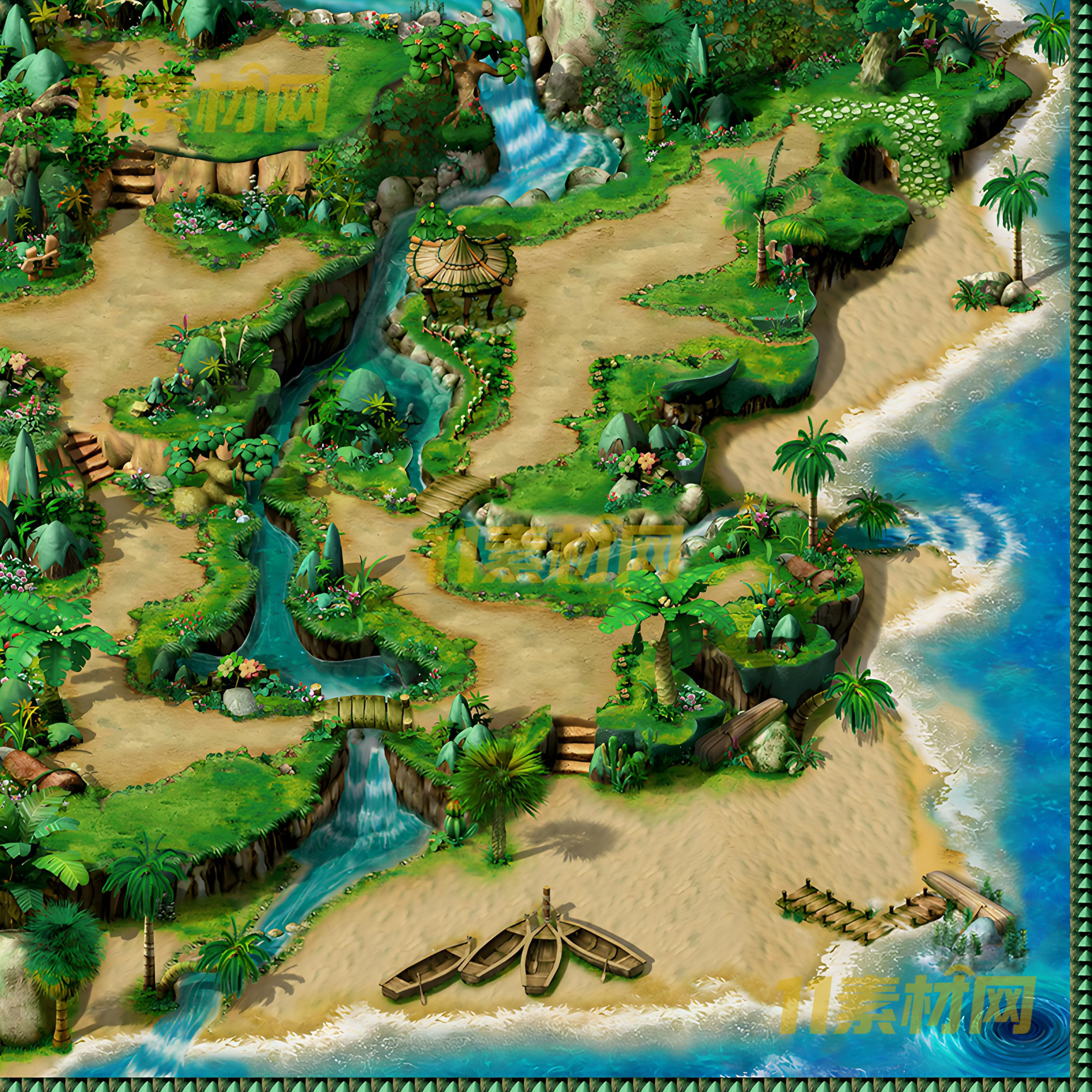 传奇真彩地图素材 东海湾 超清地图—DT20260401-9