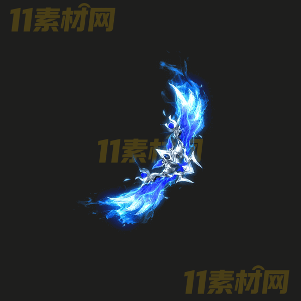 传奇法宝素材 蓝色弓箭 游戏法宝特效PNG序列帧—BG20260323-72