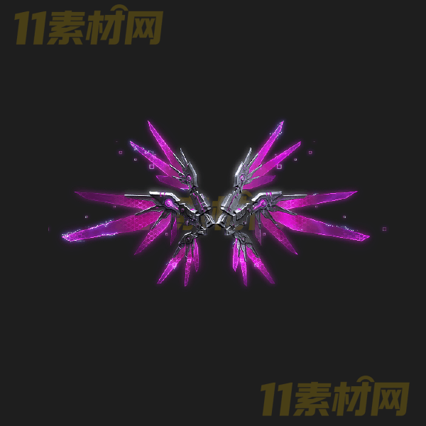 传奇翅膀素材 紫色科幻机甲翅膀 内观外观高清PNG序列帧—CB20260324-32