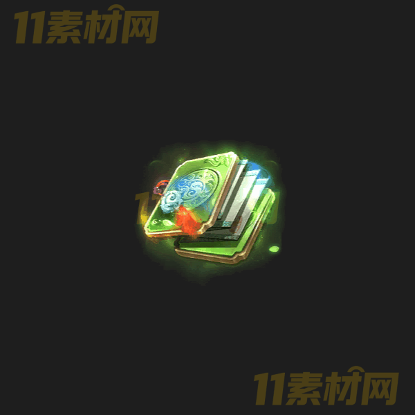 传奇法宝素材金边玉质龙纹卡牌—FB20260322-13