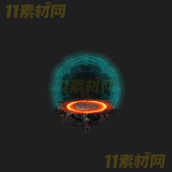 传奇UI物品素材 红色底座绿色光圈 高清PNG序列帧—WP20260323-65