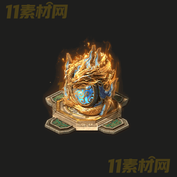 传奇NPC素材 传奇传送阵素材 国风鎏金神龙传送阵—NPC20260322-24