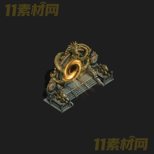 传奇NPC素材  传奇传送阵素材 国风仙侠龙纹传送阵—NPC20260322-26