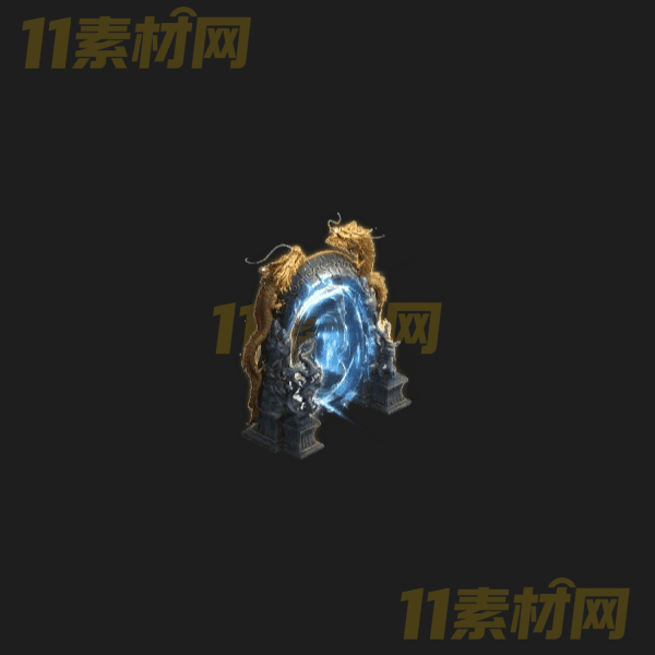 传奇NPC素材  传奇传送阵素材 蓝色能量漩涡传送阵—NPC20260322-28