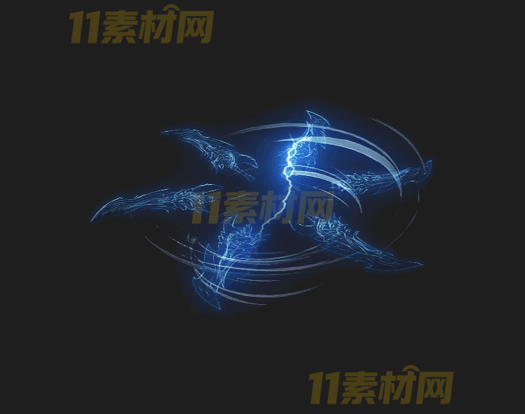传奇技能素材  蓝色旋风斩 高清PNG格式序列帧—JN20260323-4