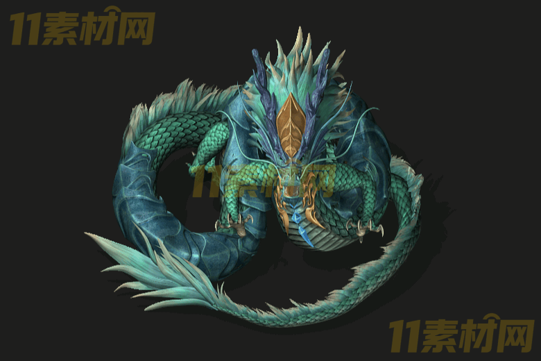 传奇怪物素材 8方向 东方四圣青龙 高清PNG序列—GW20260323-20