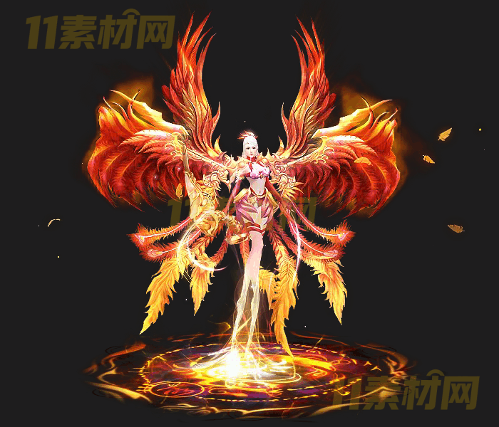 传奇怪物素材 大型凤凰BOSS内外观PNG格式—GW20260323-23