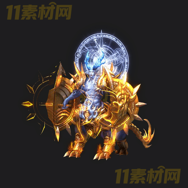 传奇怪物素材 BOSS黄金魔王内外观PNG格式—GW20260323-26