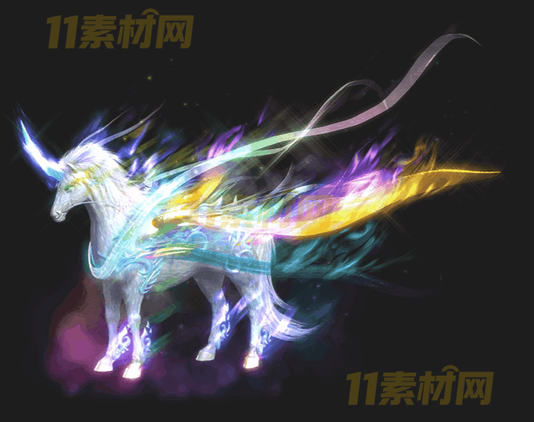 传奇坐骑素材-幻羽独角兽 八方向内外观高清动态PNG—ZQ20260323-27
