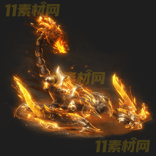 传奇坐骑素材 赤炎蝎 八方向内外观高清动态PNG—ZQ20260323-30