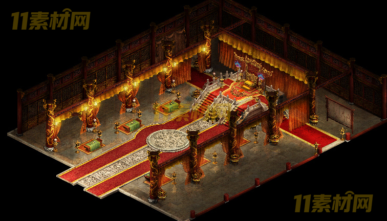 传奇真彩地图素材 皇宫场景超清地图素材—DT20260324-21