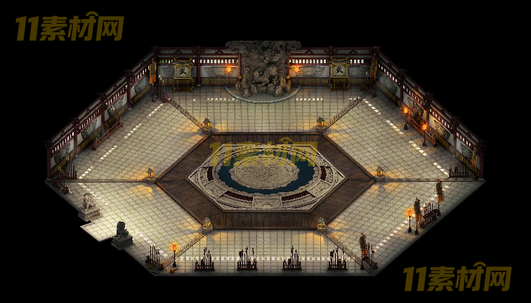 传奇真彩地图素材 麒麟殿超清地图素材—DT20260324-22